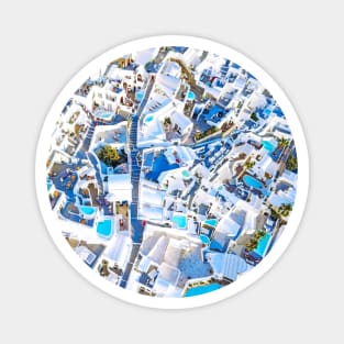 Santorini, Greece. Aerial view #3 Magnet